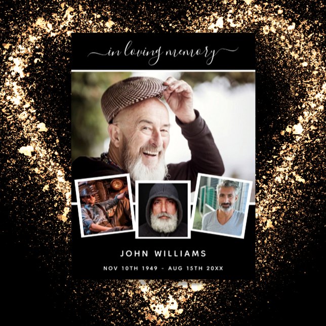 Svart minnesvägg för begravning välkommen  poster (Skapare uppladdad)