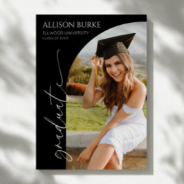 Svart minsta lilla fotopatch Studenten Meddelande