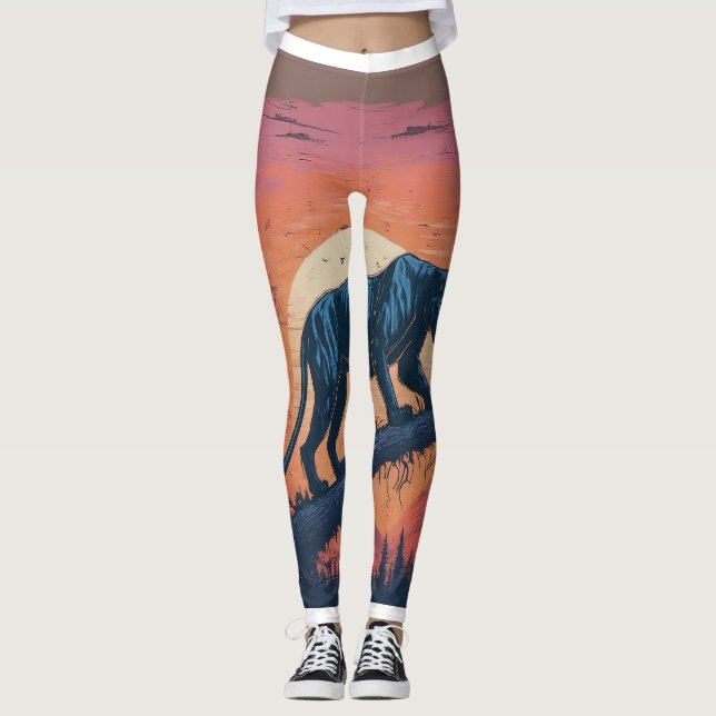 Svart mjölet leggings (Framsida)