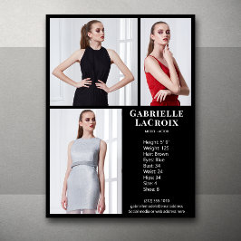 Svart modell för modell Actor 3 Photo Pro Comp Car Inbjudningar