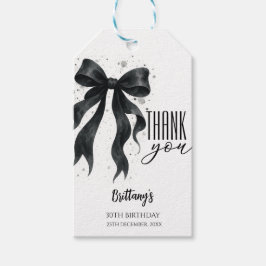 Svart modern 30-års födelsedagspresent  presentetikett