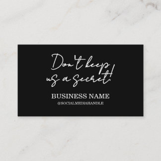 Svart modern återge en vän visitkort