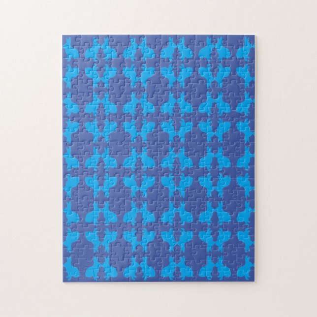 Svårt Modern Blue Bunny Puzzle Pussel (Vertikal)