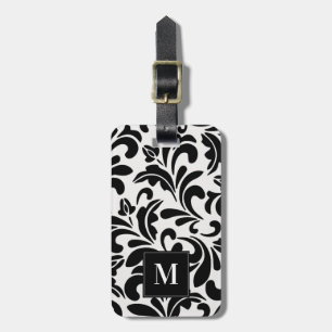 Svart modern designerns resggage-tagg bagagebricka
