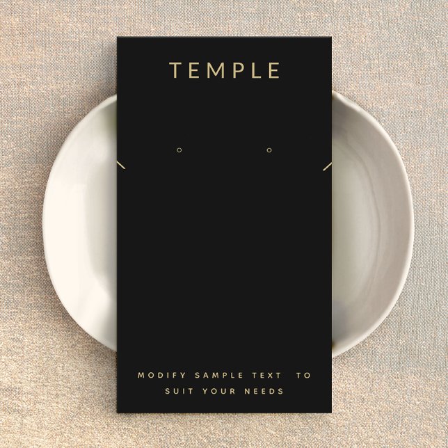 Svart modern Elegant - uppläsning av Necklace-Visn Visitkort (Skapare uppladdad)