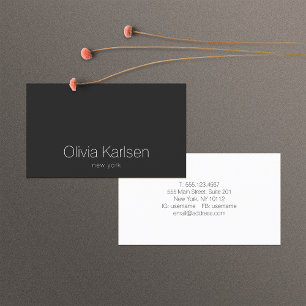 Svart modern, enkel Professionell Visitkort
