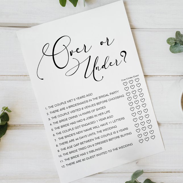 Svart Modern Enkel Skript Bröllopsspel Över eller  Flygblad (Skapare uppladdad)