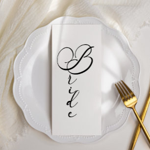 Svart, modern, enkel skriptreserverad plats meny