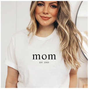 Svart Modern Etablerad Mamma T-Shirt