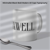 Svart Modern Fet Typografi Förnamn eller Efternamn