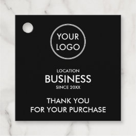 Svart modern Logotyp-Tack för ditt köp Gåvor Etiketter