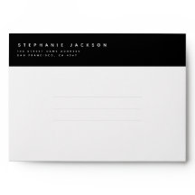 Svart Modern Minimalistisk Chic Monogram Kontor