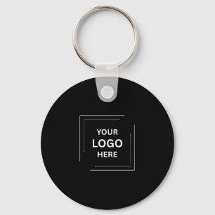 Svart Modern Minimalistisk Företagsspecifik Logoty Nyckelring
