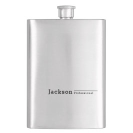 Svart modern minimalistisk personlig namn fickplunta