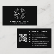 Svart Modern Minimalistisk Professionell Logotyp Q