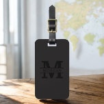 Svart modern monogram - minimalistisk bagagebricka<br><div class="desc">Öka din resupplevelse med vår klassiska Elegant Modern Minimalist Monogram Luggage Tag-kod. Detta noggrant designade tillbehör kombinerar sömlöst elegans med contemporaryns minimalism, och ser till att ditt bagage är sofistikerat. Den här bagagetaggen är utformad med precision och noggrannhet. Den är mer än bara en praktisk artikel. Den är en personlig...</div>