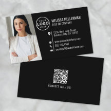 Svart Modern Professionell QR-kod Foto Logotyp