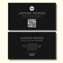 Svart Modern QR-kod Logotyp Sociala Ikoner Minimal