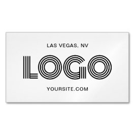 Svart, modern, rektangulär Logotyp - marknadsförin Magnetiska Visitkort