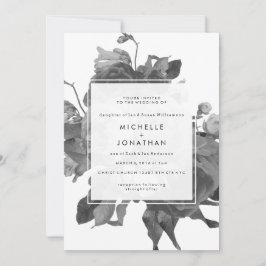 Svart Modern Ro bröllopsinbjudan Inbjudningar