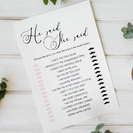 Svart Modern Simple Script-spel sa hon