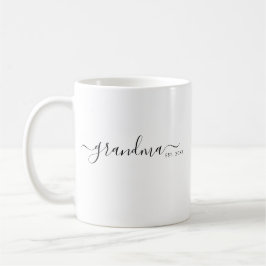 Svart Modern Skript Etablerad Mormor Kaffemugg