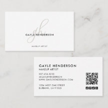 Svart Modern Skript Sociala Ikon QR-kod Monogram
