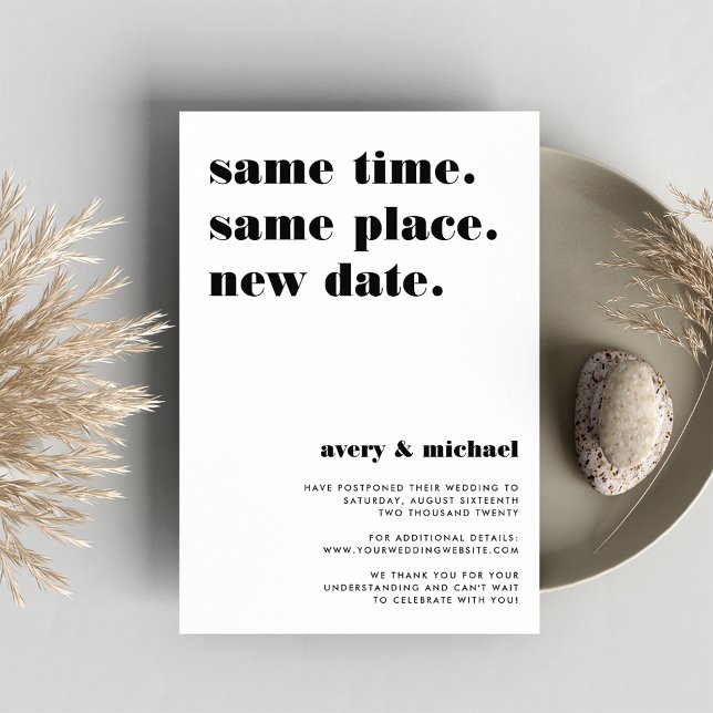 Svart | Modern uppskjutande av Bröllop Spara Datumet (Skapare uppladdad)