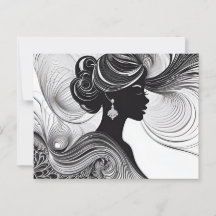 Svart, modern, vacker kvinna