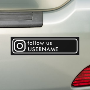 Svart Modernt instagram socialt media Bildekal
