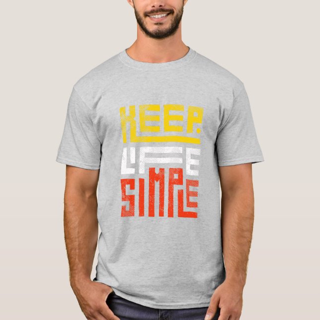 Svart modernt motivationscitat Stylish T-Shirt (Framsida)