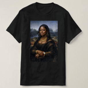 Svart Mona Lisa Afroamerikansk Svart Historia Mon T Shirt