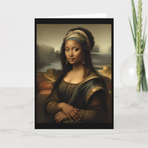 Svart Mona Lisa Afroamerikansk Svart historik Måna Kort