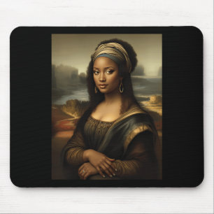 Svart Mona Lisa Afroamerikansk Svart Historik Måna Musmatta