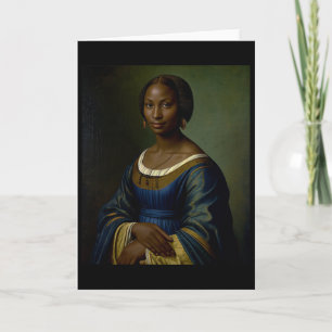 Svart Mona Lisa Svarta historiemånaden Kvinna Svar Kort