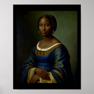 Svart Mona Lisa Svarta historiemånaden Kvinna Svar Poster