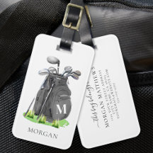 Svart monogram golftaska