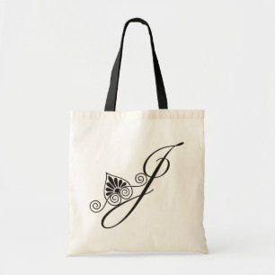 Svart Monogram J för elegant Tygkasse