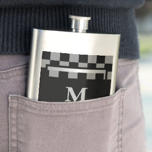 Svart monogram-kontroll fickplunta