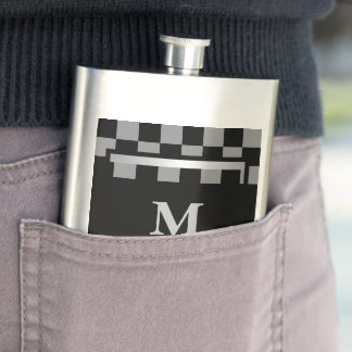 Svart monogram-kontroll fickplunta