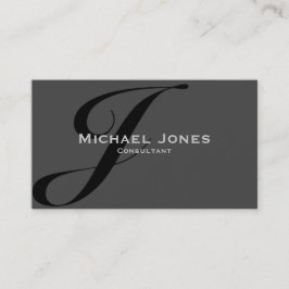 Svart monogram professionell elegant modern visitkort