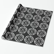 Svart monogram-radbrytning Papper