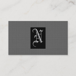 Svart Monogram Visitkort