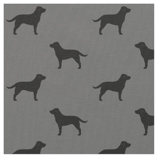 Svart mönster för Silhouettes för hund för Tyg (Närbild)