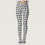 Svart mönster för Silhouettes för Labrador Leggings<br><div class="desc">Rolig damasker för svart lab älskare</div>