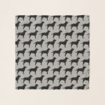 Svart mönster för Silhouettes för Labrador Sjal<br><div class="desc">Svart lab älskare Scarf</div>