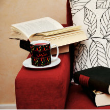 Svart mönster-jidblommor, rödvallmokaffe mugg