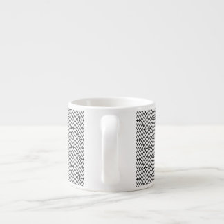 Svart Mönster Linje Kub Geometri Enkel Espressomugg