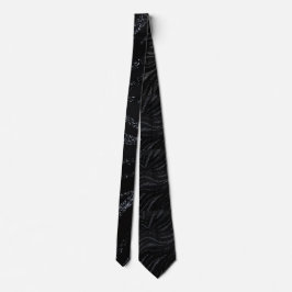 Svart mönstrad slips, modern texturerad herrkostym slips