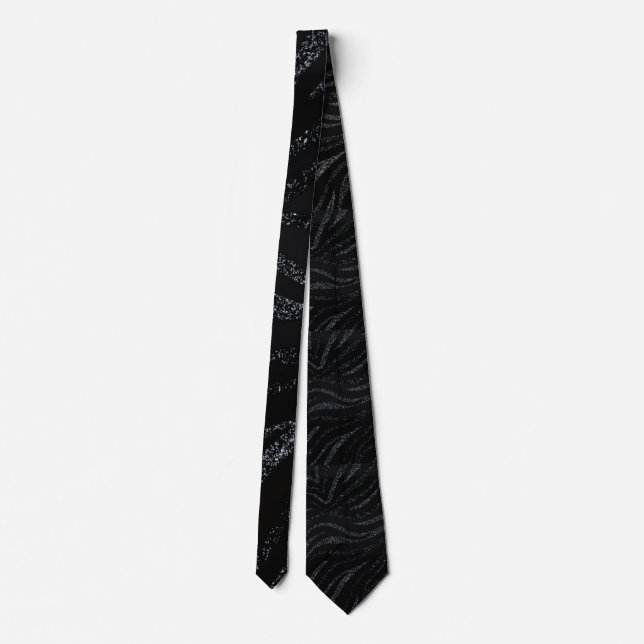 Svart mönstrad slips, modern texturerad herrkostym slips (Baksida)